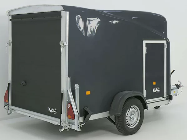 Debon Kofferanhänger Cargo 1300 Vollpoly 150x290cm H:160cm|Tür|grau – Bild 3