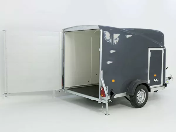 Debon Kofferanhänger Cargo 1300 Vollpoly 150x290cm H:160cm|Tür|grau – Bild 5
