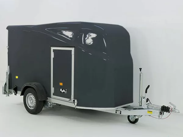 Debon Kofferanhänger Cargo 1300 Vollpoly 150x290cm H:160cm|Tür|grau – Bild 9