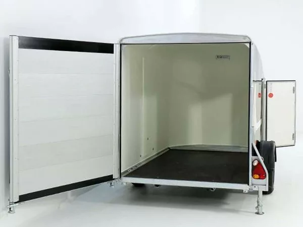 Debon Kofferanhänger Cargo 1300 Vollpoly 150x290cm H:160cm|Tür|schwarz – Bild 5
