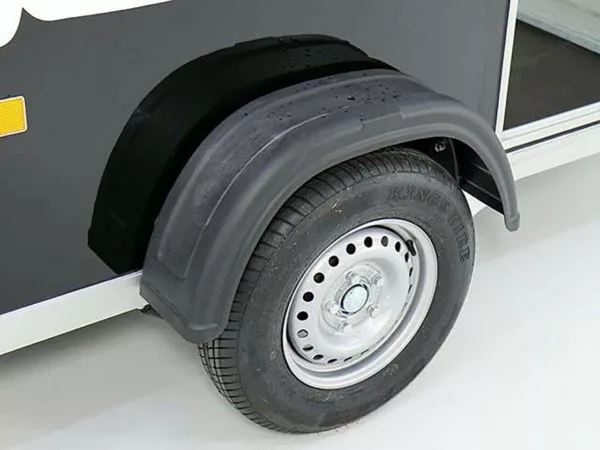 Debon Kofferanhänger Cargo 1300 Vollpoly 150x290cm H:160cm|Tür|schwarz – Bild 14