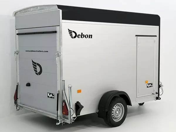 Debon Kofferanhänger C300 148x295cm H:190cm 1,3t|Alu|Polybug|Tür|schwarz – Bild 9