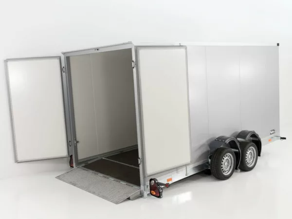 Vezeko Koffer-Absenkanhänger 167x400cm Höhe:190cm 3,5t|silber – Bild 3