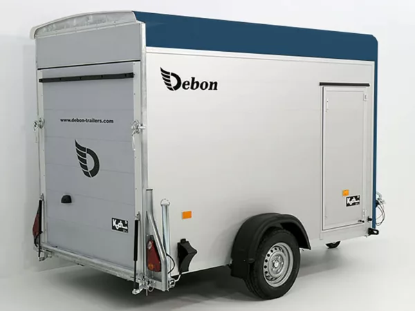 Debon Kofferanhänger C300 148x295cm H:190cm 1,3t|Alu, Polybug|Tür|blau – Bild 12