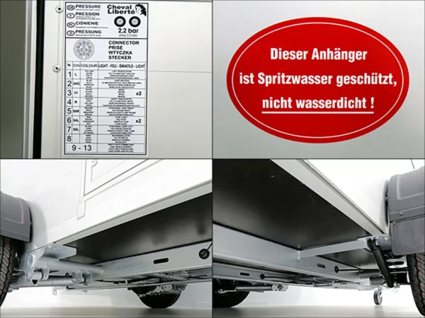 Debon Kofferanhänger C300 148x295cm H:190cm 1,3t|Alu, Polybug|Tür|blau – Bild 19