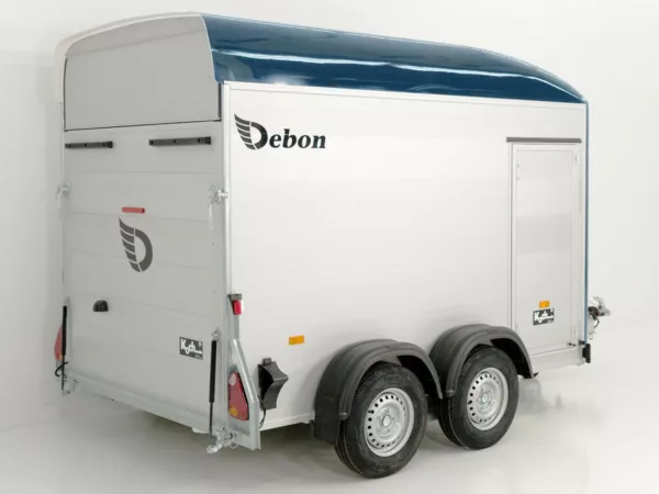 Debon Kofferanhänger C500 164x300cm H:200cm 2,0t|Alu|Polybug|Tür|blau – Bild 5