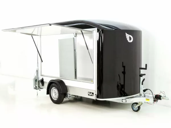 Debon Kofferanhänger C300 Sandwich 148x295cm H:190cm 1,3t|Alu|Polybug|Tür|Klappe|schwarz – Bild 6