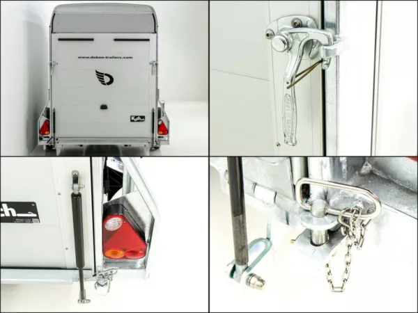 Debon Kofferanhänger C300 Sandwich 148x295cm H:190cm 1,3t|Alu|Polybug|Tür|Klappe|schwarz – Bild 13