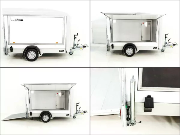 Debon Kofferanhänger C300 Sandwich 148x295cm H:190cm 1,3t|Alu|Polybug|Tür|Klappe|weiß – Bild 10