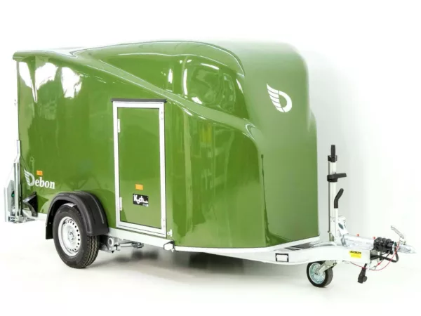 Debon Kofferanhänger Cargo 1300 Vollpoly 150x290cm H:160cm|Tür|olivgrün – Bild 5