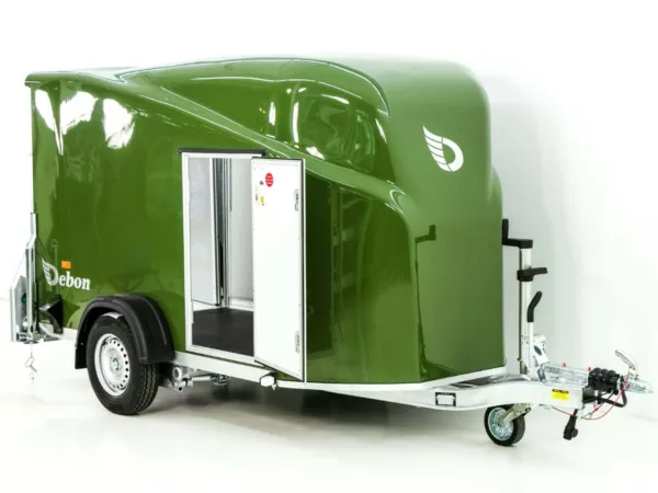 Debon Kofferanhänger Cargo 1300 Vollpoly 150x290cm H:160cm|Tür|olivgrün – Bild 9