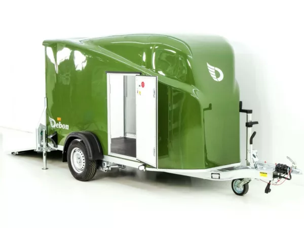 Debon Kofferanhänger Cargo 1300 Vollpoly 150x290cm H:160cm|Tür|olivgrün – Bild 10