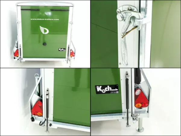 Debon Kofferanhänger Cargo 1300 Vollpoly 150x290cm H:160cm|Tür|olivgrün – Bild 13