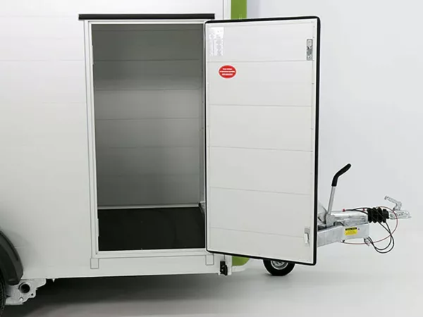 Debon Kofferanhänger C300 148x295cm H:190cm 1,3t Alu, Polybug|Tür|olivgrün – Bild 9