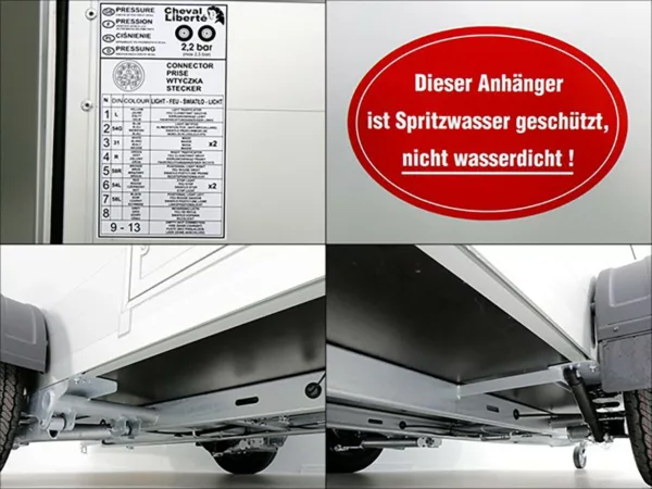 Debon Kofferanhänger C300 148x295cm H:190cm 1,3t Alu, Polybug|Tür|olivgrün – Bild 15