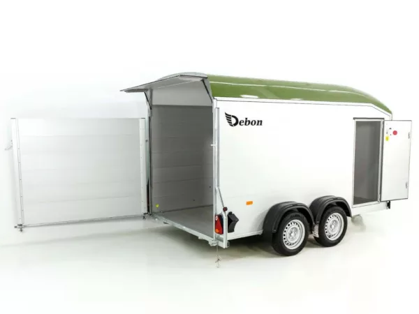 Debon Kofferanhänger Roadster C700 179x378 Höhe:201cm 2,6t|Alu|Polybug|Tür|olivgrün – Bild 11