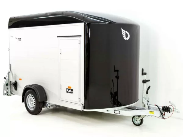 Debon Kofferanhänger C400 164x315cm H:200cm 1,3t|Alu, Polybug|Tür|schwarz – Bild 5