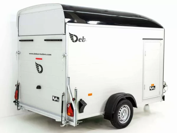 Debon Kofferanhänger C400 164x315cm H:200cm 1,3t|Alu, Polybug|Tür|schwarz – Bild 7