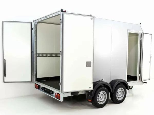 Vezeko Kofferanhänger 184x355cm Höhe: 205cm 2,7t|45°|Tür|silber – Bild 3