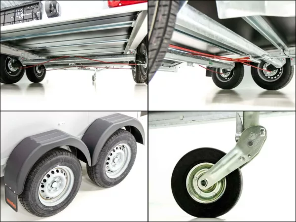 Vezeko Kofferanhänger 184x355cm Höhe: 205cm 2,7t|45°|Tür|silber – Bild 16
