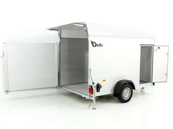 Debon Kofferanhänger C400 164x315cm H:200cm 1,3t|Alu, Polybug|Tür|weiß – Bild 3