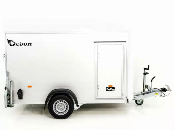Debon Kofferanhänger C400 164x315cm H:200cm 1,3t|Alu, Polybug|Tür|weiß – Bild 6