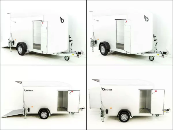 Debon Kofferanhänger C400 164x315cm H:200cm 1,3t|Alu, Polybug|Tür|weiß – Bild 8