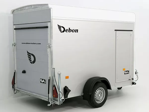Debon Kofferanhänger C300 148x295cm H:190cm 1,3t|Alu, Polybug|Tür|weiß – Bild 11