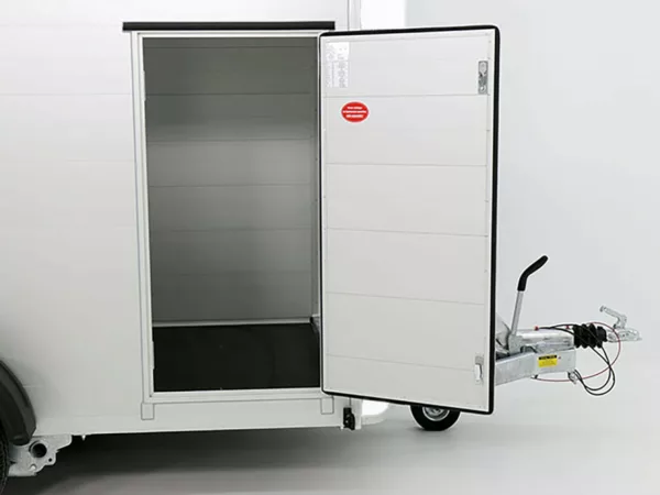 Debon Kofferanhänger C300 148x295cm H:190cm 1,3t|Alu, Polybug|Tür|weiß – Bild 12