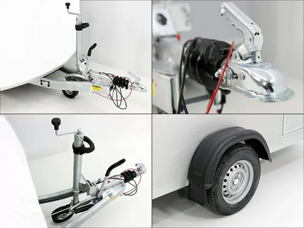 Debon Kofferanhänger C300 148x295cm H:190cm 1,3t|Alu, Polybug|Tür|weiß – Bild 17