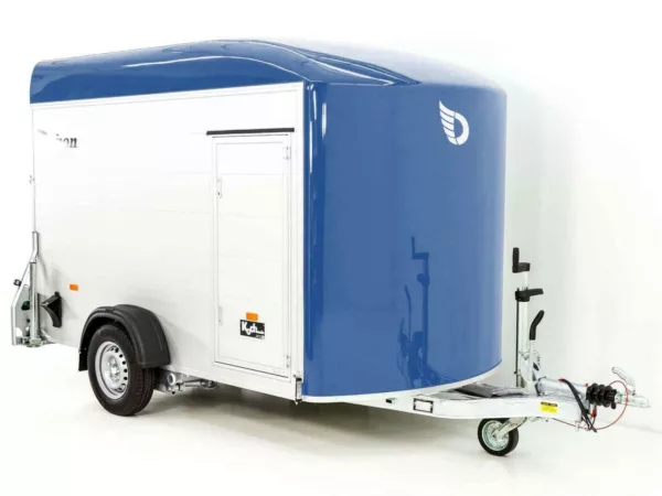 Debon Kofferanhänger C400 164x315cm H:200cm 1,3t|Alu, Polybug|Tür|blau – Bild 5