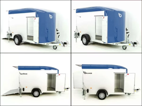 Debon Kofferanhänger C400 164x315cm H:200cm 1,3t|Alu, Polybug|Tür|blau – Bild 8