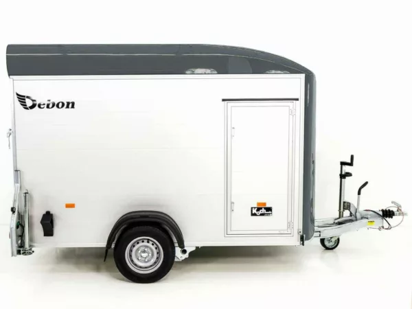 Debon Kofferanhänger C400 164x315cm H:200cm 1,3t|Alu, Polybug|Tür|grau – Bild 6