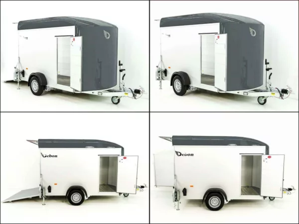 Debon Kofferanhänger C400 164x315cm H:200cm 1,3t|Alu, Polybug|Tür|grau – Bild 8