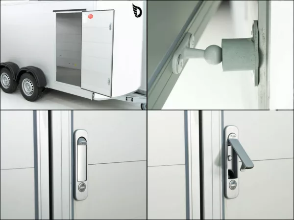 Debon Kofferanhänger Roadster Alu C700 179x378 H201 2,6t|Alu|Polybug|Tür|weiß – Bild 12