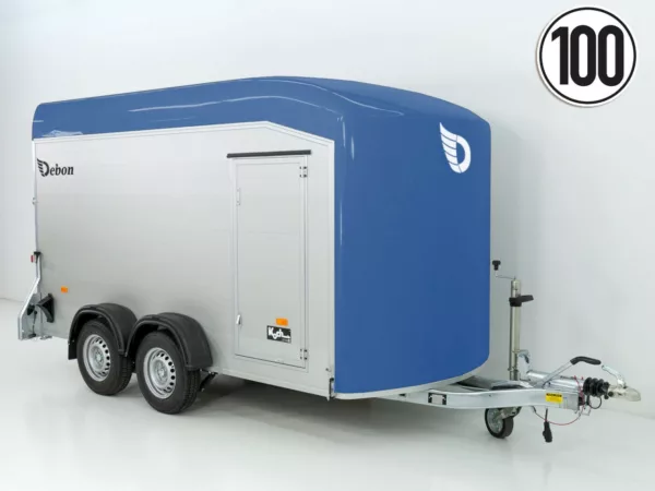 Debon Kofferanhänger Roadster Alu C700 179x378 H201 2,6t|Alu|Polybug|Tür|blau – Bild 3