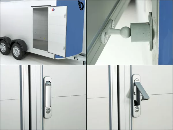Debon Kofferanhänger Roadster Alu C700 179x378 H201 2,6t|Alu|Polybug|Tür|blau – Bild 12