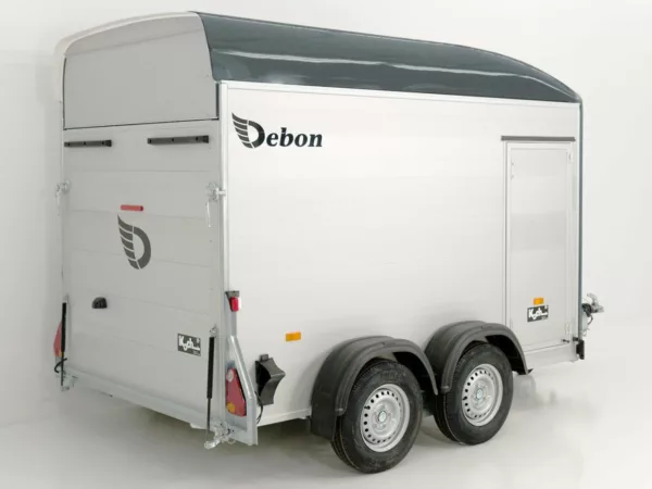 Debon Kofferanhänger C500 164x300cm H:200cm 2,0t|Alu|Polybug|Tür|grau – Bild 5