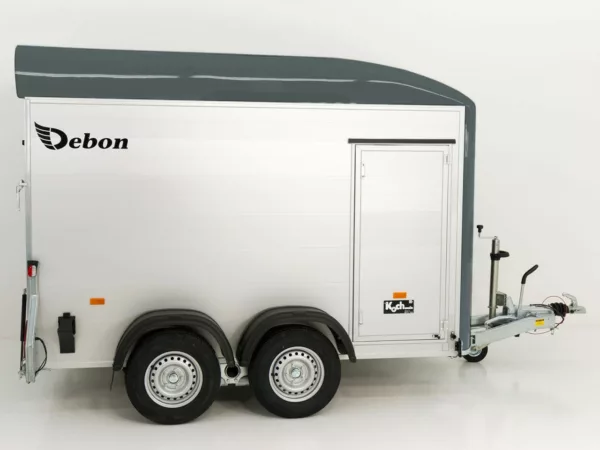 Debon Kofferanhänger C500 164x300cm H:200cm 2,0t|Alu|Polybug|Tür|grau – Bild 9