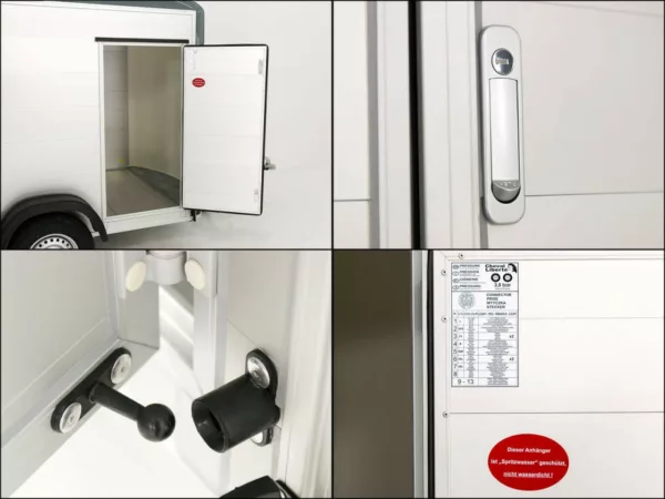 Debon Kofferanhänger C500 164x300cm H:200cm 2,0t|Alu|Polybug|Tür|grau – Bild 19