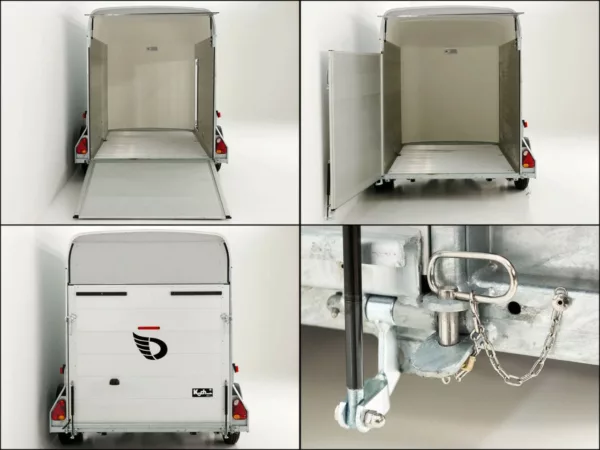 Debon Kofferanhänger C500 164x300cm H:200cm 2,0t|Alu|Polybug|Tür|weiß – Bild 16