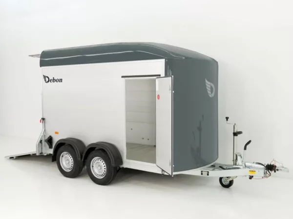 Debon Kofferanhänger C500 164x300cm H:200cm 2,6t|Alu|Polybug|Tür|grau – Bild 6