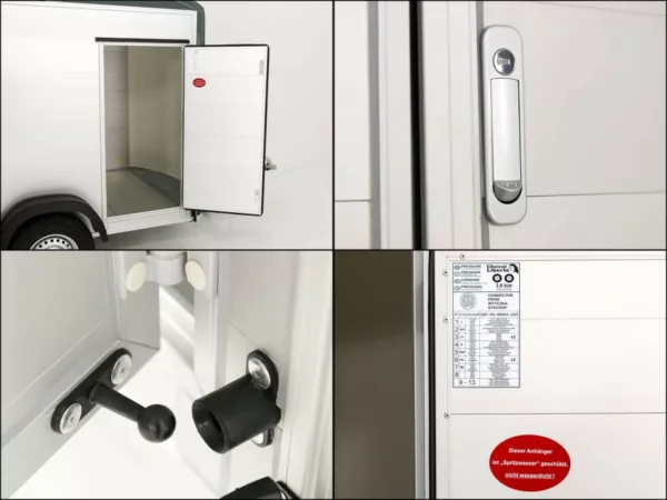 Debon Kofferanhänger C500 164x300cm H:200cm 2,6t|Alu|Polybug|Tür|grau – Bild 18