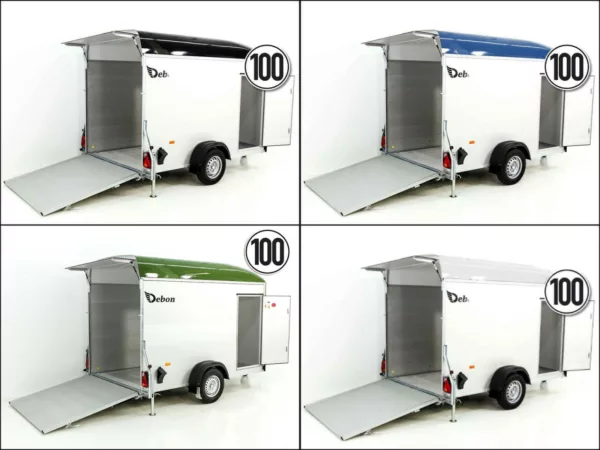 Debon Kofferanhänger C400 164x315cm H:200cm 1,3t|Alu, Polybug|Tür