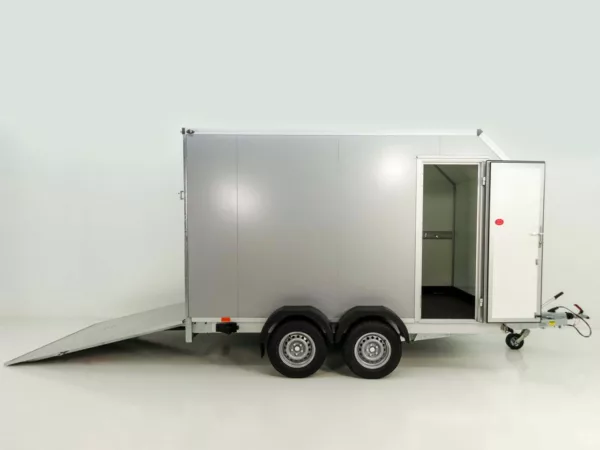 Vezeko Kofferanhänger 184x355cm Höhe:205cm 2,7t|45°|Tür|Rampe|silber – Bild 8