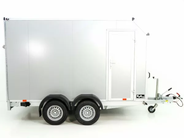 Vezeko Kofferanhänger 184x355cm Höhe:205cm 2,7t|45°|Tür|Rampe|silber – Bild 9