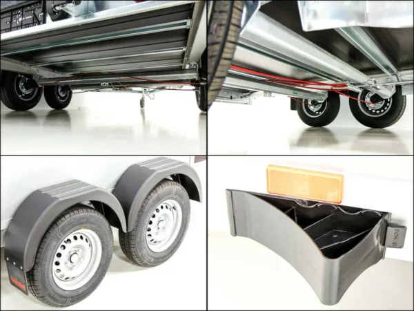Vezeko Kofferanhänger 184x355cm Höhe:205cm 2,7t|45°|Tür|Rampe|silber – Bild 13