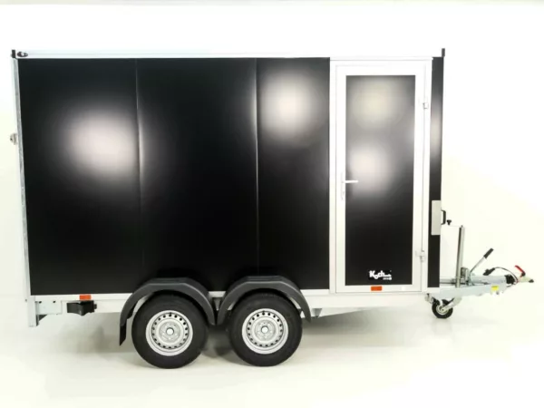 Vezeko Kofferanhänger 184x355cm Höhe:205cm 2,7t|Tür|Rampe|schwarz – Bild 7