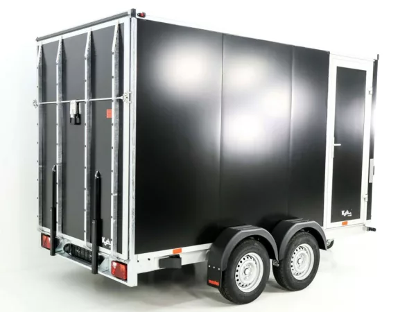 Vezeko Kofferanhänger 184x355cm Höhe:205cm 2,7t|Tür|Rampe|schwarz – Bild 10