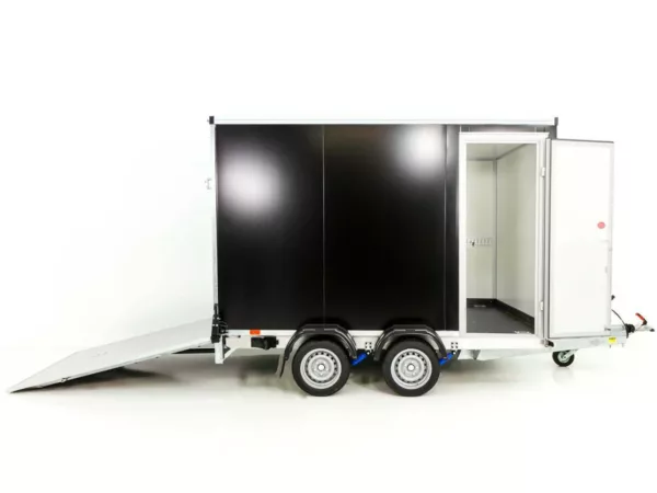 Vezeko Kofferanhänger 184x405cm Höhe:205cm 2,7t|Rampe|Tür|schwarz – Bild 6